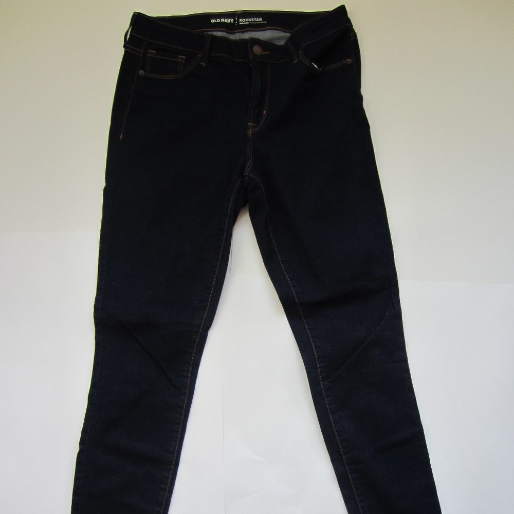 Old Navy Rockstar Tall Jeans, Women 8, Dark Blue